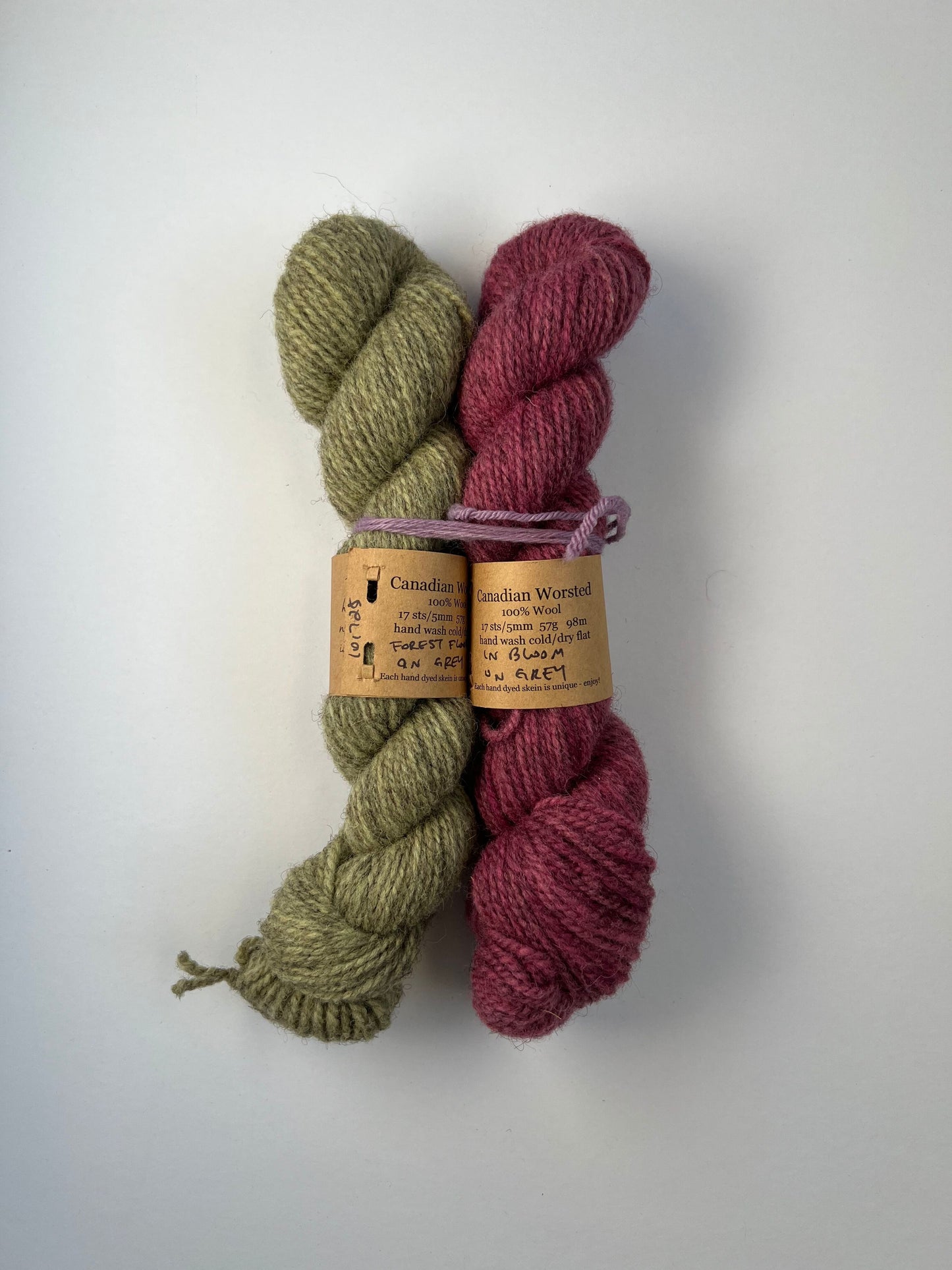 Mitred Mittens Kit - Forest Floor on Grey + In Bloom on Grey