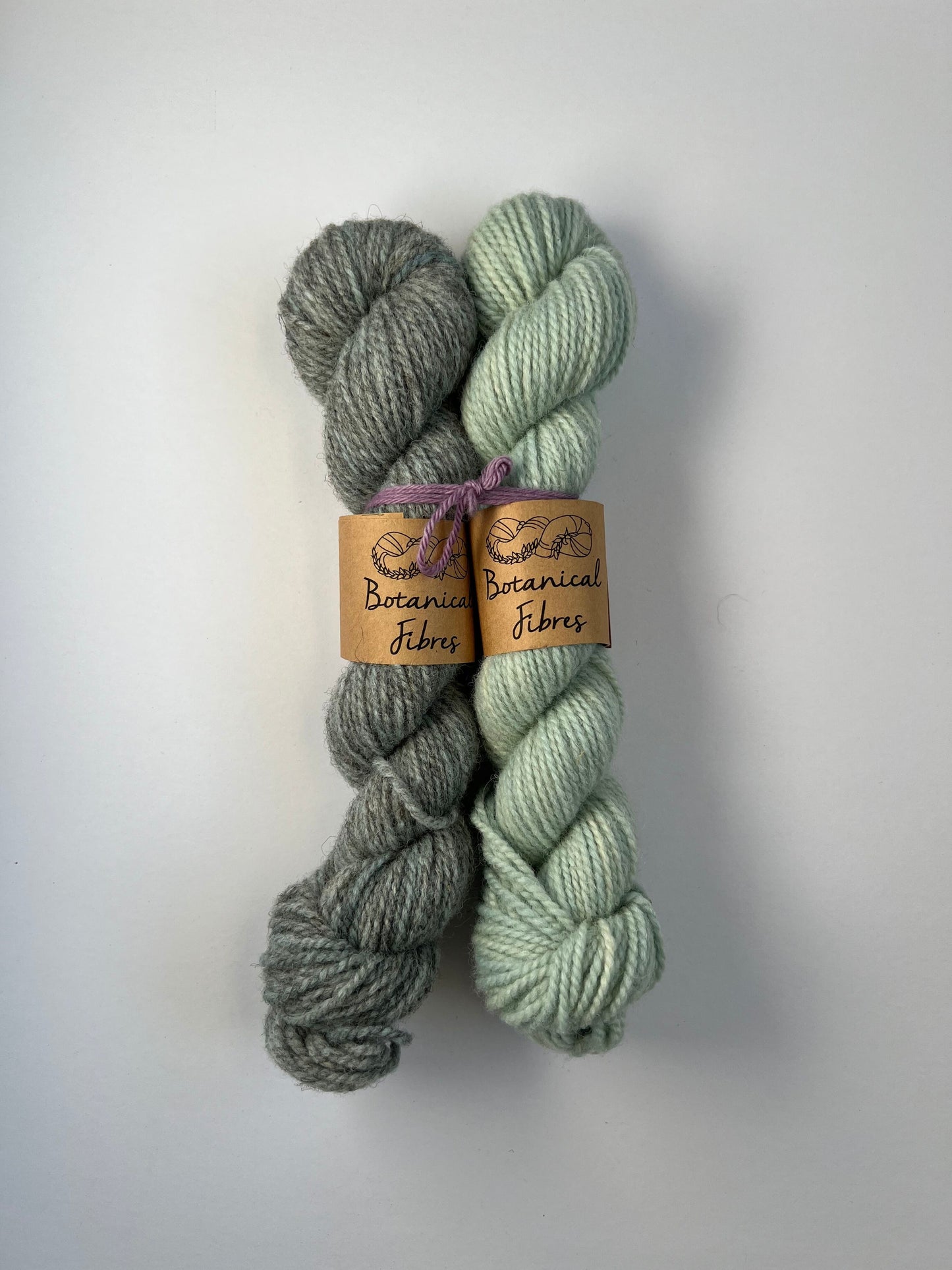 Mitred Mittens Kit - Hint of Indigo + Hint of Indigo on Grey