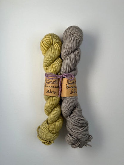 Mitred Mittens Kit - Logwood/Iron + Marigold/Iron