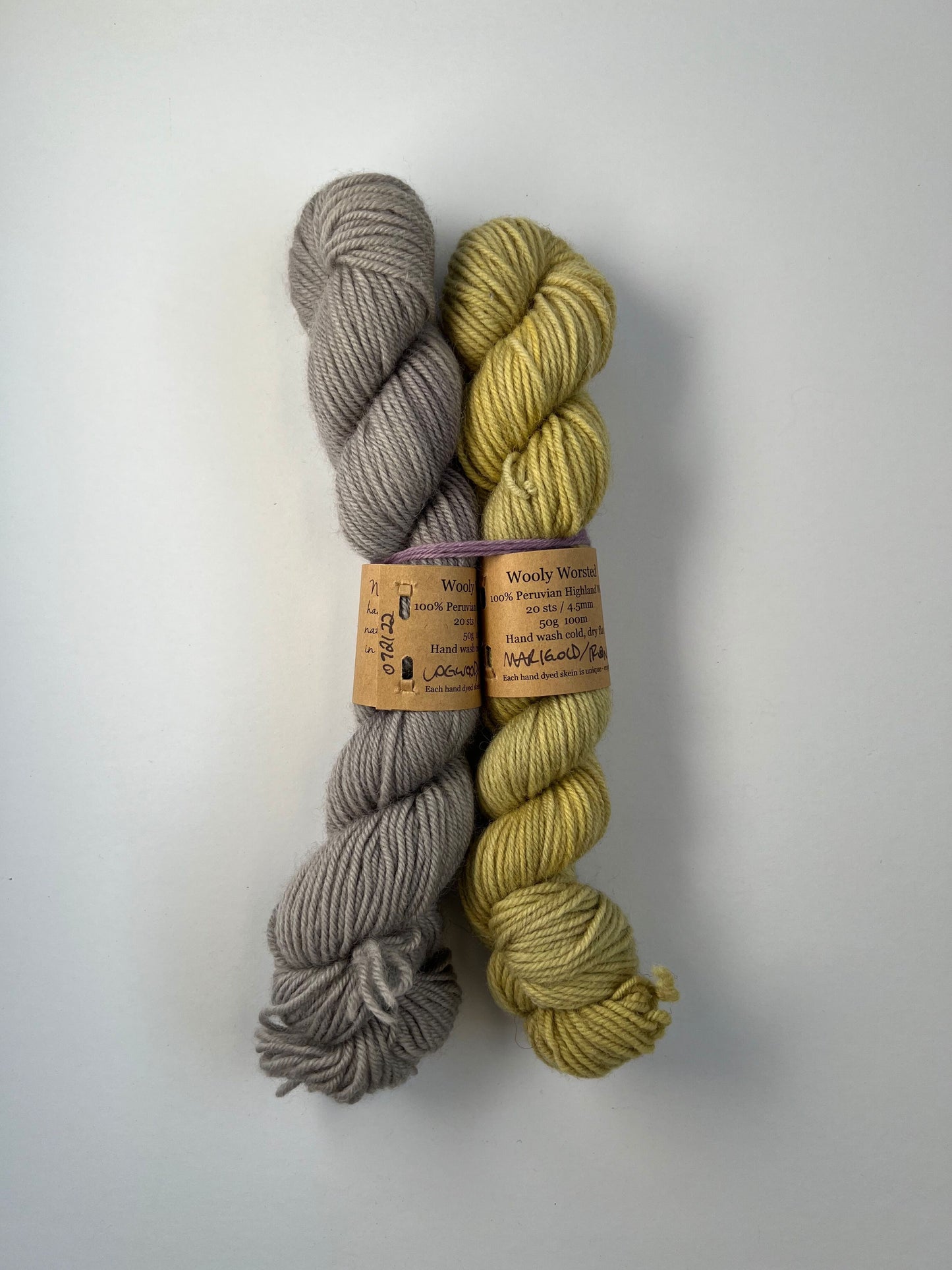 Mitred Mittens Kit - Logwood/Iron + Marigold/Iron